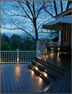 Low Voltage Outdoor Lighting for decks and patios from Harmony Outdoors